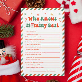 Wer kennt das Mama Best Christmas Baby Shower Game
