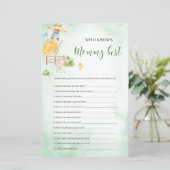 Wer kennt das Mami best farm theme Baby Shower Spi (Stehend Vorderseite)