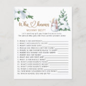 Wer kennt das Mami Best Winter Baby Dusche Spiel? (Vorderseite)