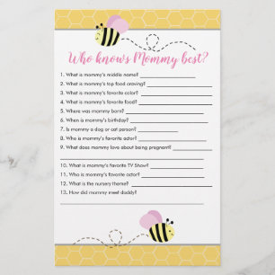 Wer kennt das Mommy Best Bumble Bee Baby Shower Ga
