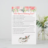 Wer kennt das Mommy Best Cow Farm Baby Shower Game (Stehend Vorderseite)