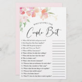 Wer kennt das Paar Best Floral Shower Game? (Vorne/Hinten)