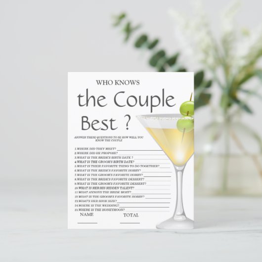 Wer kennt das Paar das beste Bridal Game (Stehend Vorderseite)