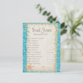 Wer kennt das Spiel mit mir? | Ocean Glitzer Postkarte (Stehend Vorderseite)