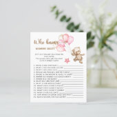 Wer kennt das wohl beste Baby Duschspiel? (Stehend Vorderseite)