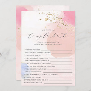 Wer kennt den Couple Best Brautparty Game Invit? Einladung