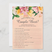 Wer kennt den Couple Best Brautparty Game Invit? Einladung (Vorderseite)