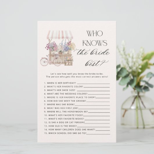 Wer kennt die Braut am besten im Marktspiel? (Stehend Vorderseite)