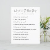 Wer kennt die Braut am besten? Party Game (Stehend Vorderseite)