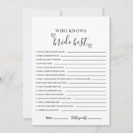 Wer kennt die Bride Best Brautparty Card? Einladung