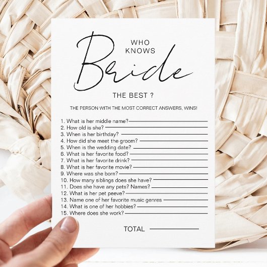 Wer kennt die Bridge Best Brautparty Party Games? Einladung