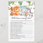 Wer kennt die Mama Best Baby Shower Games? (Vorderseite)