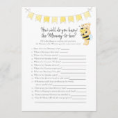 Wer kennt die Mama-to-be Game Teddy Bärenkarte? Programm (Vorderseite)