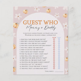 Wer kennt Fall Pumpkin & Daisy Baby Shower Game