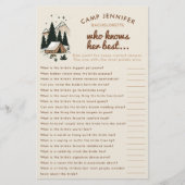 Wer kennt ihr bestes Camp-Junggeselinnen-Abschied- Flyer (Vorne)