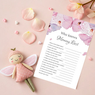 Wer kennt Mama am besten? Baby Shower Game Fairy T