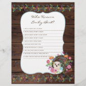 Wer kennt Mama Best Baby Shower Game - Igel (Vorderseite)