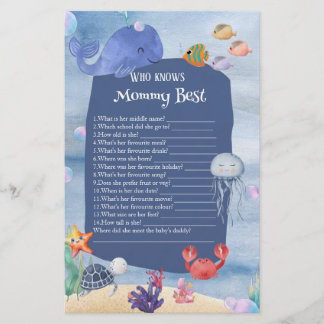 Wer kennt Mami am besten Sea You Soon Baby Shower 