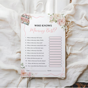 Wer kennt Mommy Best? Baby Shower Game