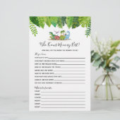 Wer kennt Mommy Best Dinosaur Baby Shower Game? (Stehend Vorderseite)