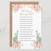 Wer kennt Mommy Best Game Boho Cactus Paper Sheet (Vorne/Hinten)