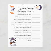 Wer kennt Mommy Best Halloween Baby Shower Game?
