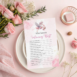 Wer kennt Mommy Best Pink Stork Baby Shower Game?