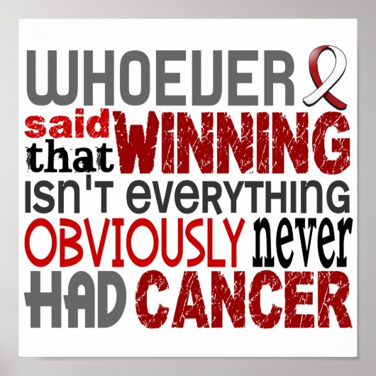 Wer Kopf- und Nackenkrebs gesagt hat Poster (Vorne)