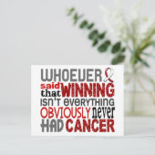 Wer Kopf- und Nackenkrebs gesagt hat Postkarte (Stehend Vorderseite)