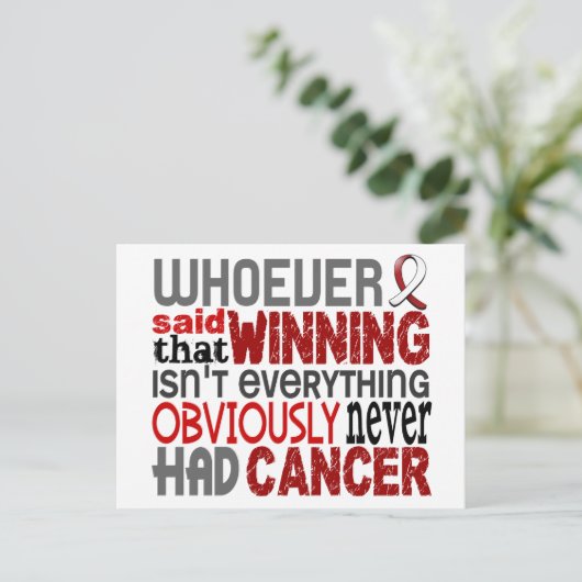 Wer Kopf- und Nackenkrebs gesagt hat Postkarte (Stehend Vorderseite)