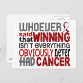 Wer Kopf- und Nackenkrebs gesagt hat Postkarte (Vorne/Hinten)