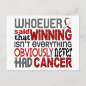 Wer Kopf- und Nackenkrebs gesagt hat Postkarte (Vorderseite)