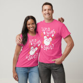 Wer kümmert sich um einen lustigen Bowling-Split T-Shirt (Unisex)