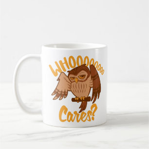 Wer kümmert sich um lustige, sorglose Cartoon Zeic Kaffeetasse