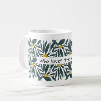 Wer Liebe am Wochenende auf grünen Blume? Kaffeetasse