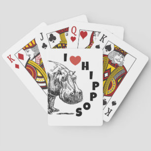 Wer Liebe keine Hippos, die Karten spielen! Spielkarten