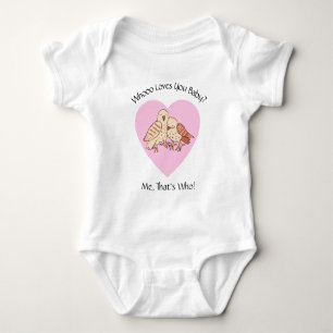 Wer Lieben dich Baby? Owls Valentine Baby Dusche Strampler