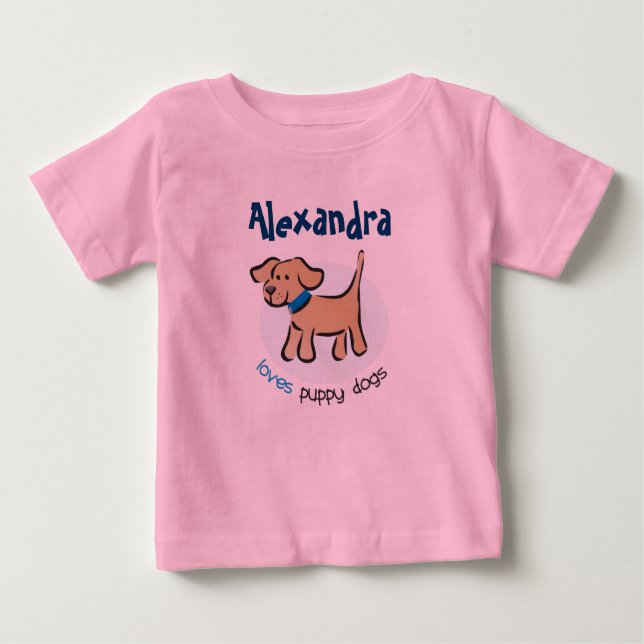 Wer Liebewelpen? Baby T-shirt (Vorderseite)