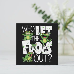 Wer ließ die Frösche raus Lustiger Amphibienliebha Einladung