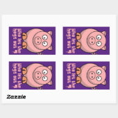 WER LIESS DIE HOGS AUS lustigem Schweinebuhn? Rechteckiger Aufkleber (Blatt)