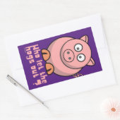 WER LIESS DIE HOGS AUS lustigem Schweinebuhn? Rechteckiger Aufkleber (Umschlag)