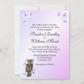 Wer Lila Owl Hochzeit heiratet Einladung (Vorderseite)