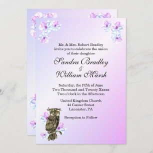 Wer Lila Owl Hochzeit heiratet Einladung