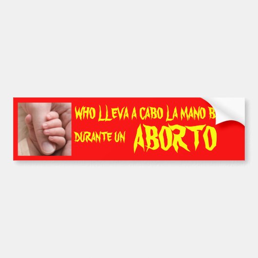WER LLEVA A CABO LA MANO BABYS AUTOAUFKLEBER (Vorne)