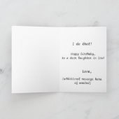 Wer macht das? - Tochter im Rechtswesen Geburtskar Karte (Innenseite)