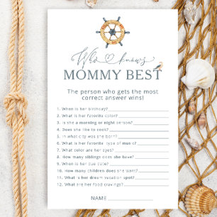 Wer Mama Best Baby Shower Game kennt