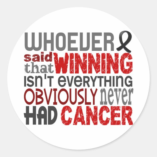 Wer Melanoma gesagt hat Runder Aufkleber (Vorderseite)