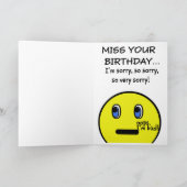 WER MICH, VERGESSE DIE Karte (Innenseite)