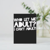 Wer mir Erwachsenen gelassen hat, kann ich nicht e Postkarte (Stehend Vorderseite)