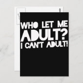 Wer mir Erwachsenen gelassen hat, kann ich nicht e Postkarte (Vorne/Hinten)